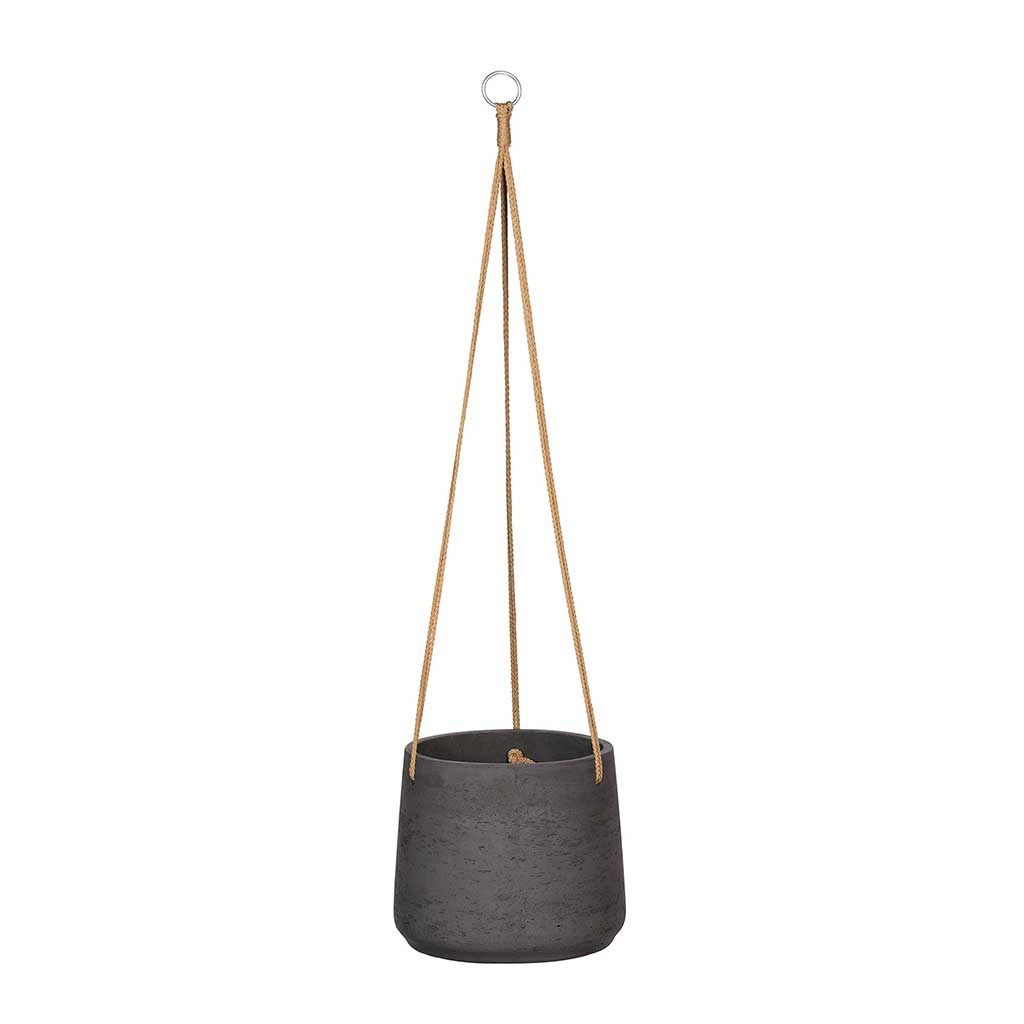 Patt Hanging Plant Pot - Black Washed - Large