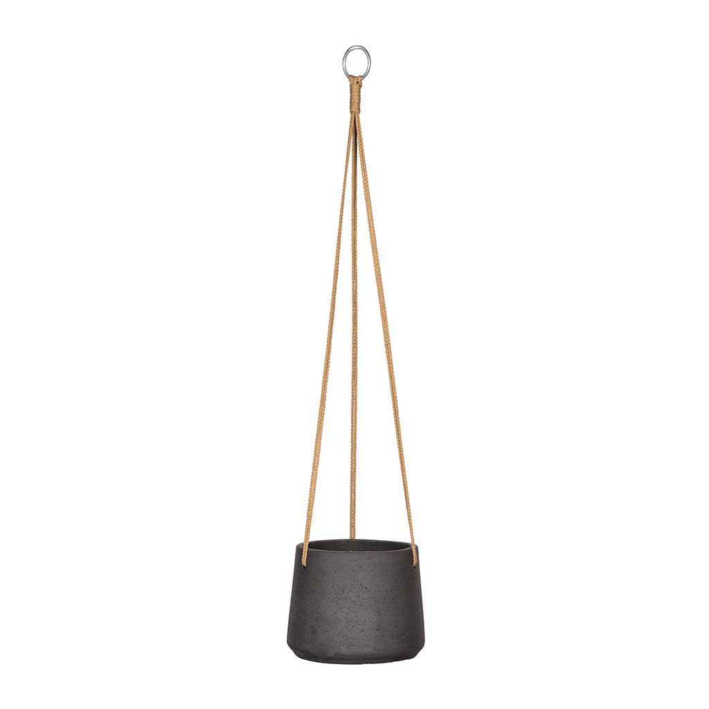 Patt Hanging Plant Pot - Black Washed - Small