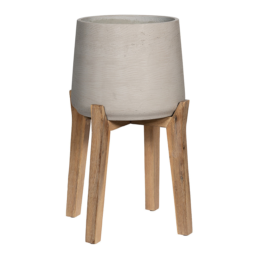 Patt Plant Pot Tall Stand Grey Washed