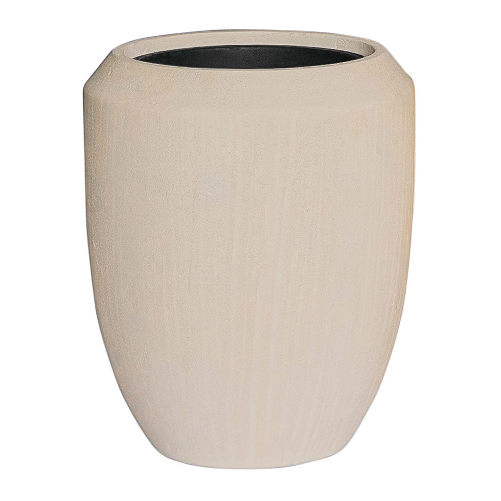 Polystone Coated Plain Coppa Planter Natural