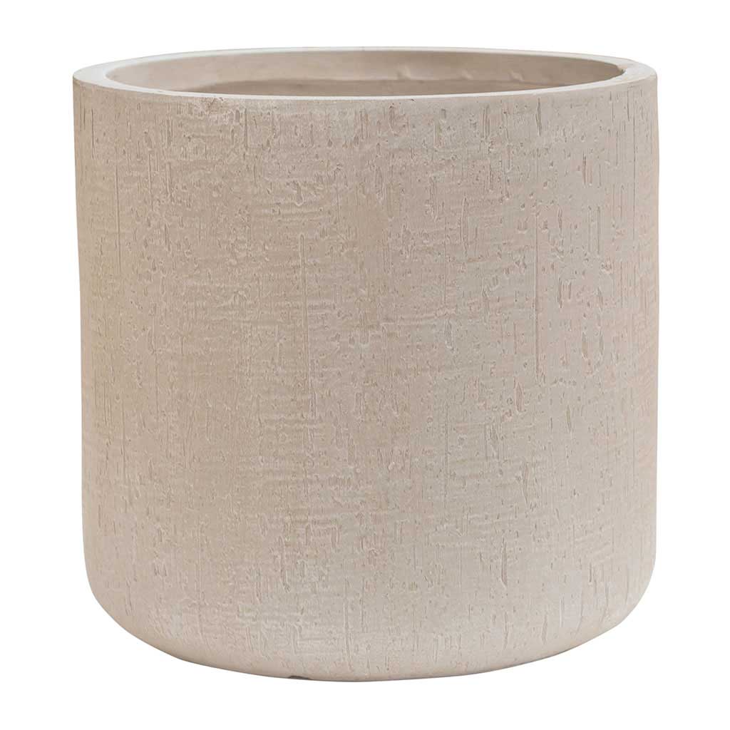 Raindrop Round Planter - Stone 34cm