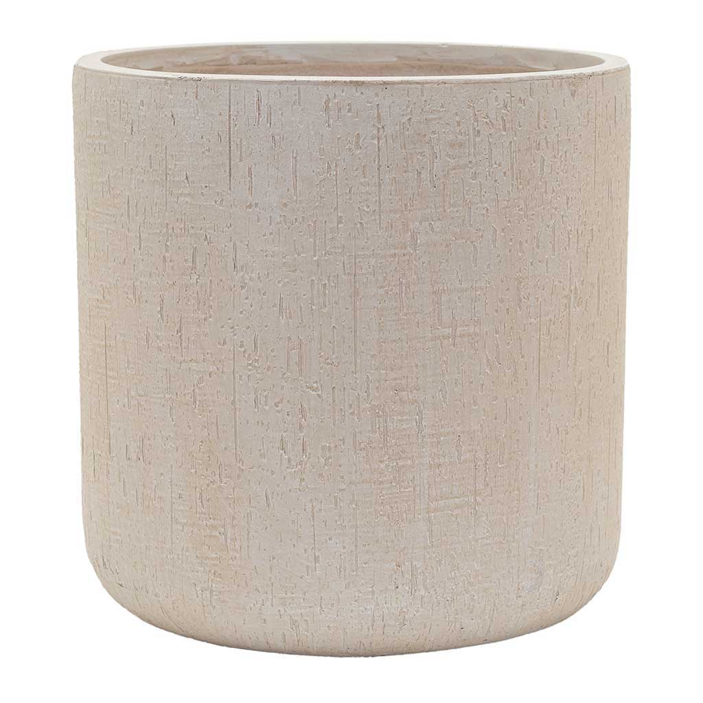 Raindrop Round Planter - Stone 42cm