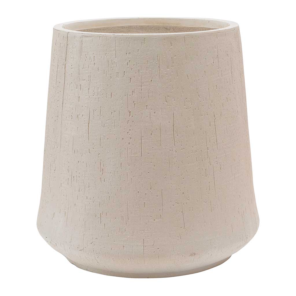 Raindrop Tube High Round Planter - Stone 55cm