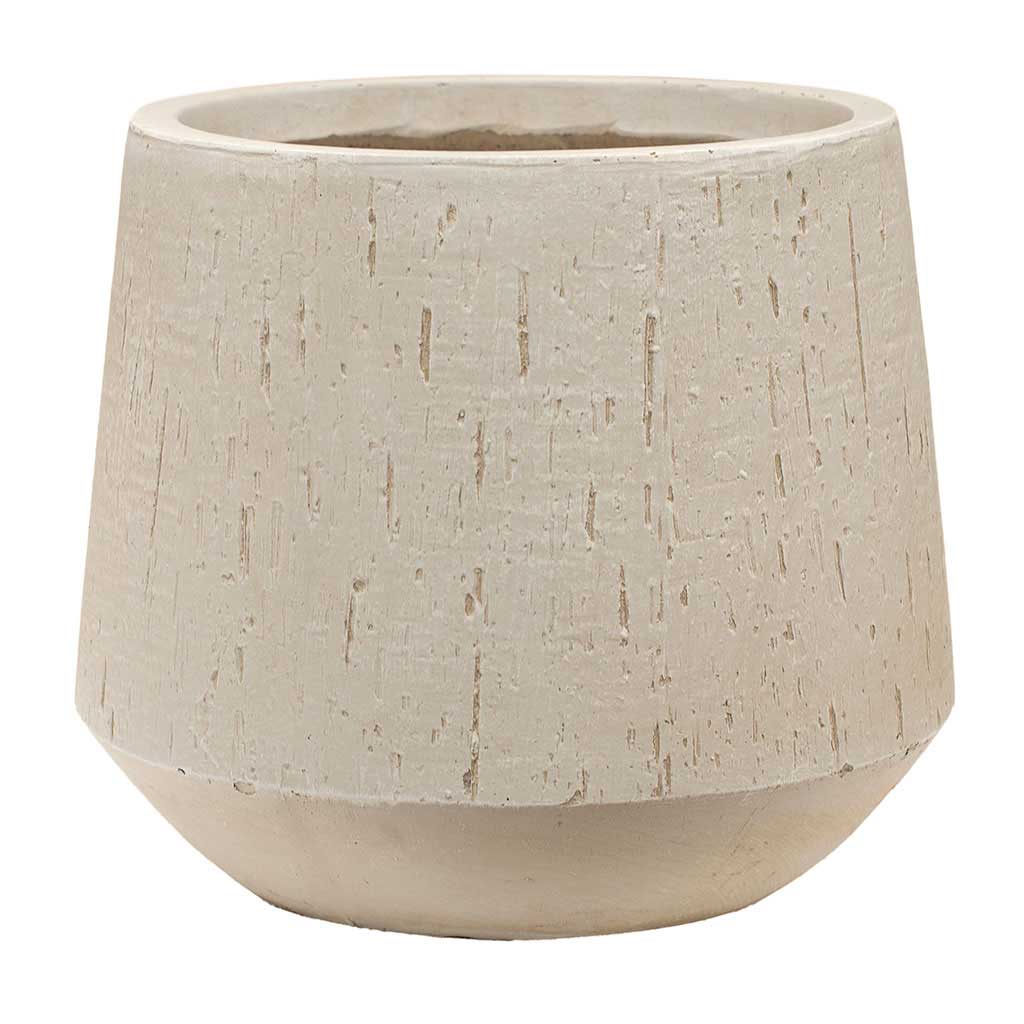 Raindrop Tube Round Planter - Stone 30cm