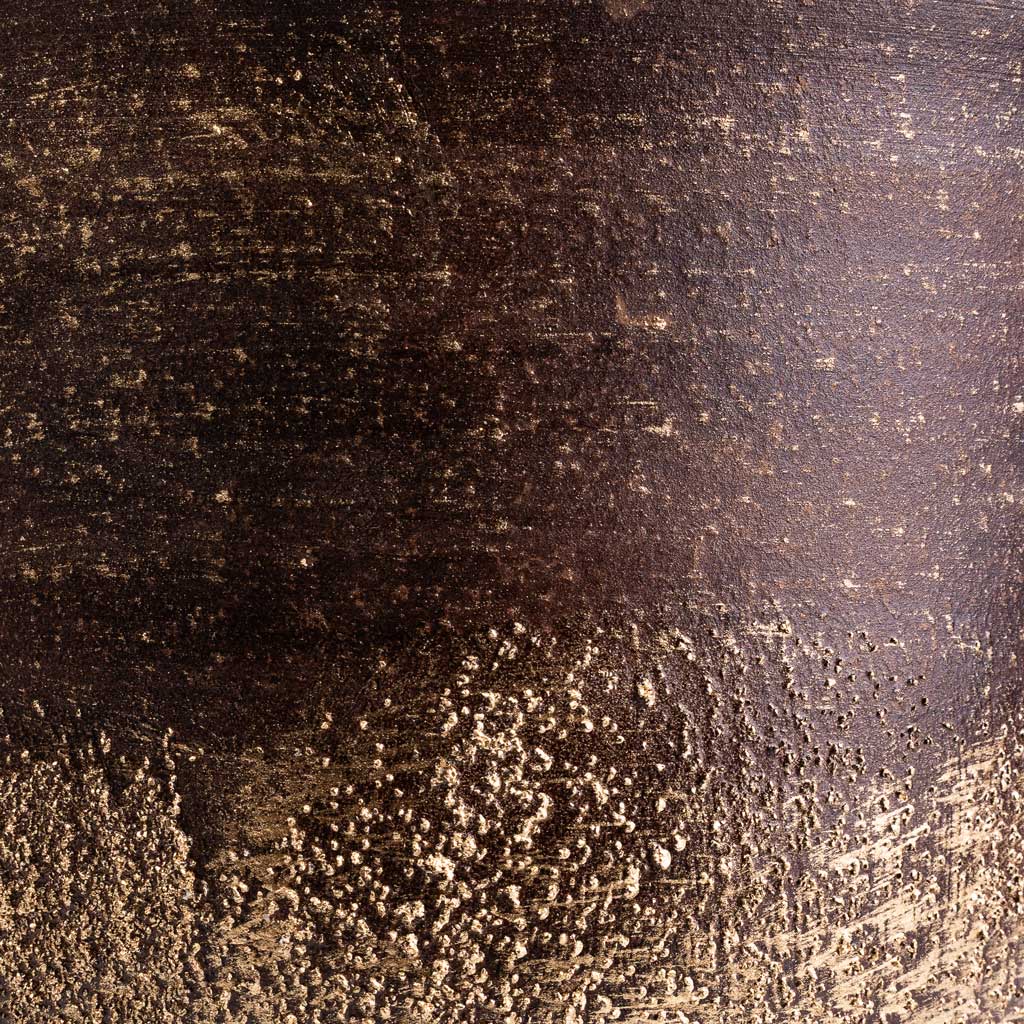 Aico Plant Pot - Shiny Brown Surface Texture