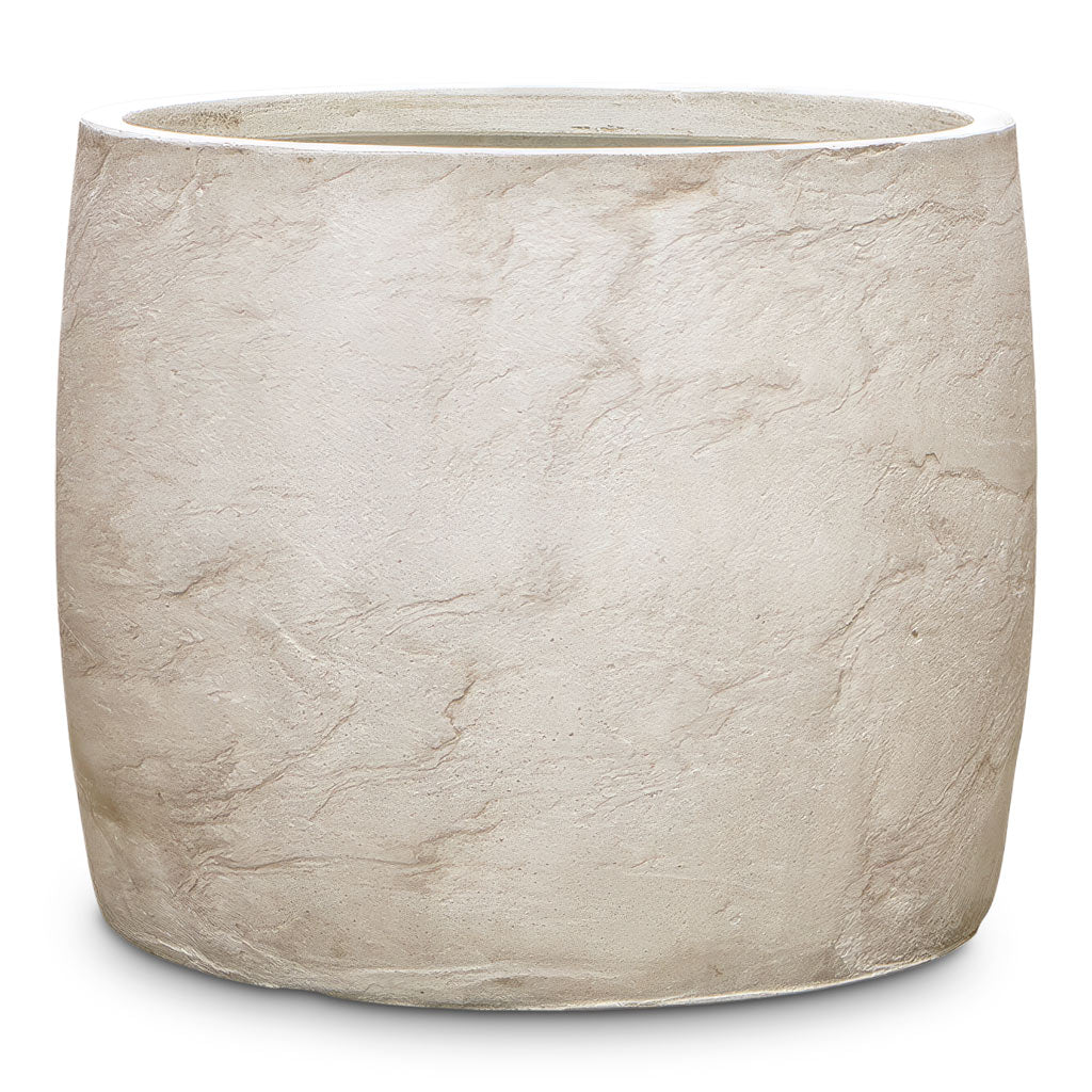 Algar Barrel Planter White 50x40cm