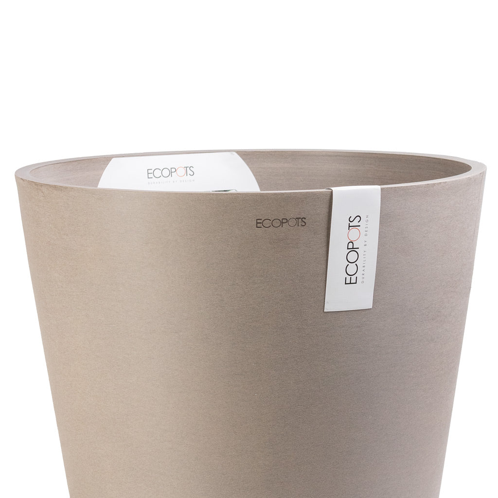 Amsterdam Bucket Planter Taupe Rim