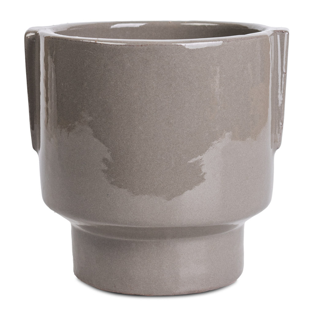 Aries Handles Plant Pot - Charcoal - 14 x 15cm