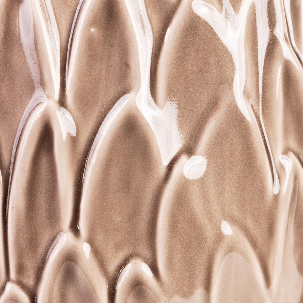 Arles Leaf Plant Pot - Mocha