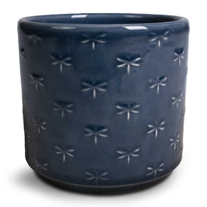 Arley Plant Pot - Blue Dragonfly Small