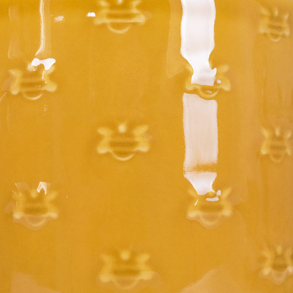 Arley Plant Pot - Yellow Bee Detail