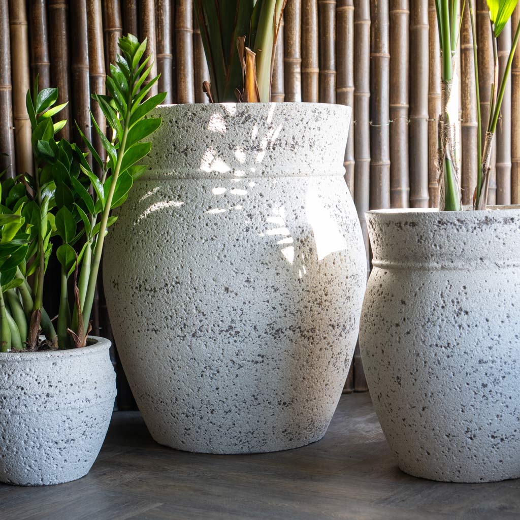 Athena & Apollo Mediterranean Planters In Chalk White 