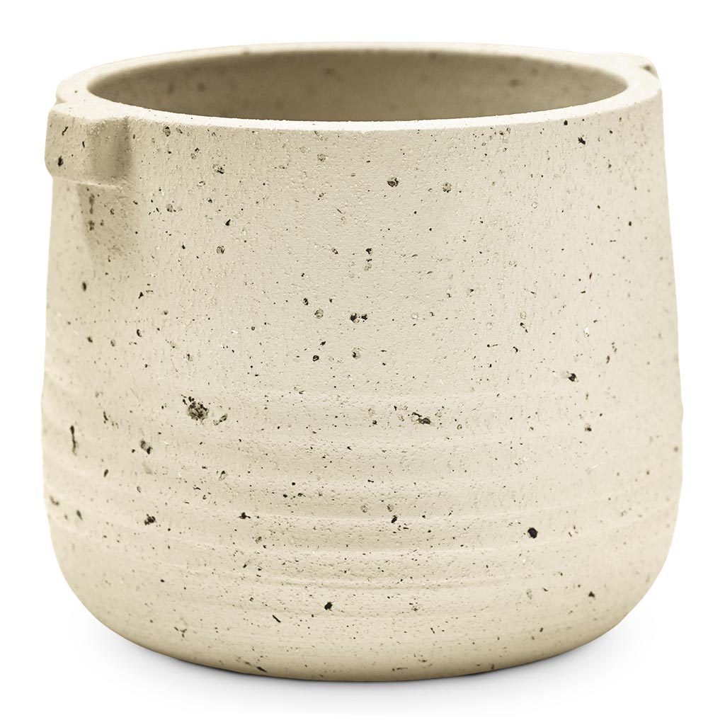 Aurora Terrazzo Handle Plant Pot - Oat