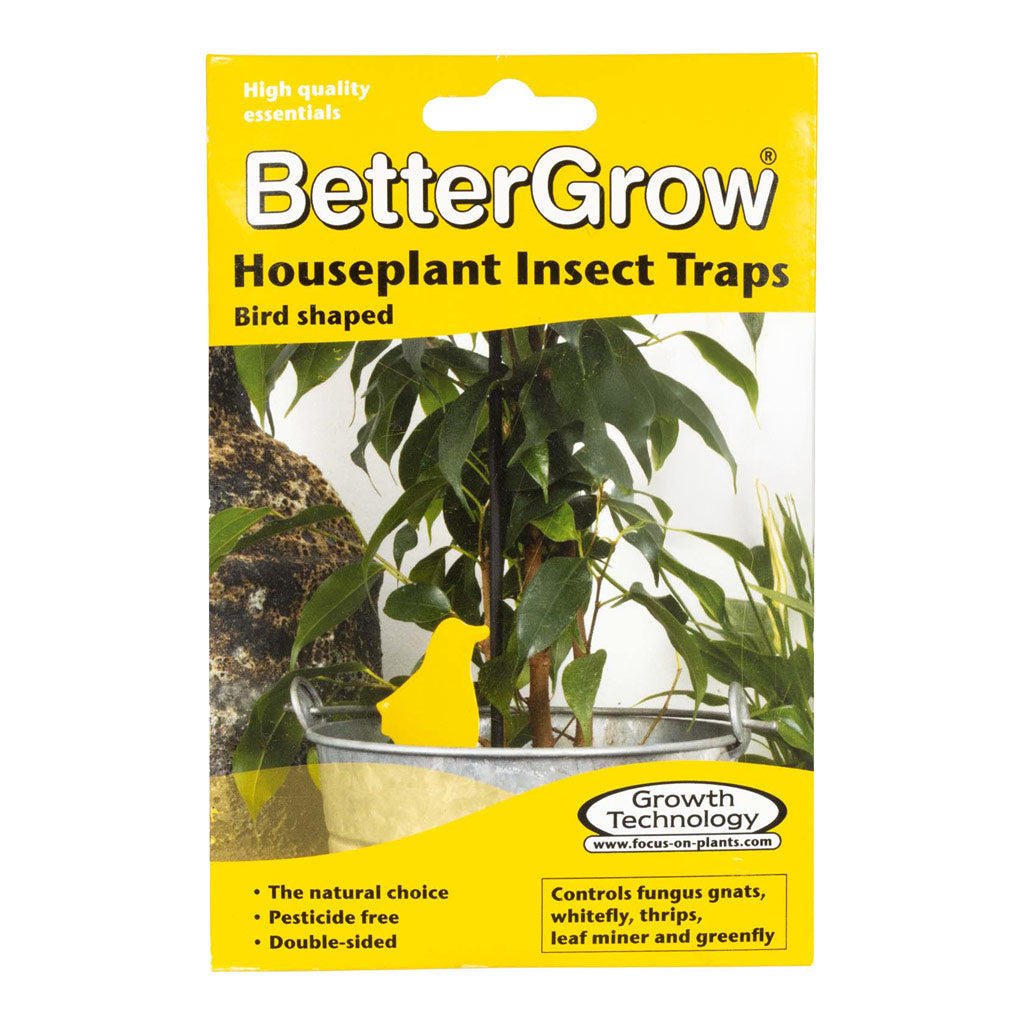 BetterGrow Houseplant Insect Trap Bird Shaped 