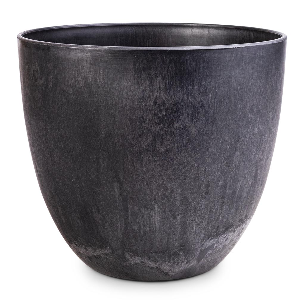 Bola Artstone Plant Pot - Black - Small