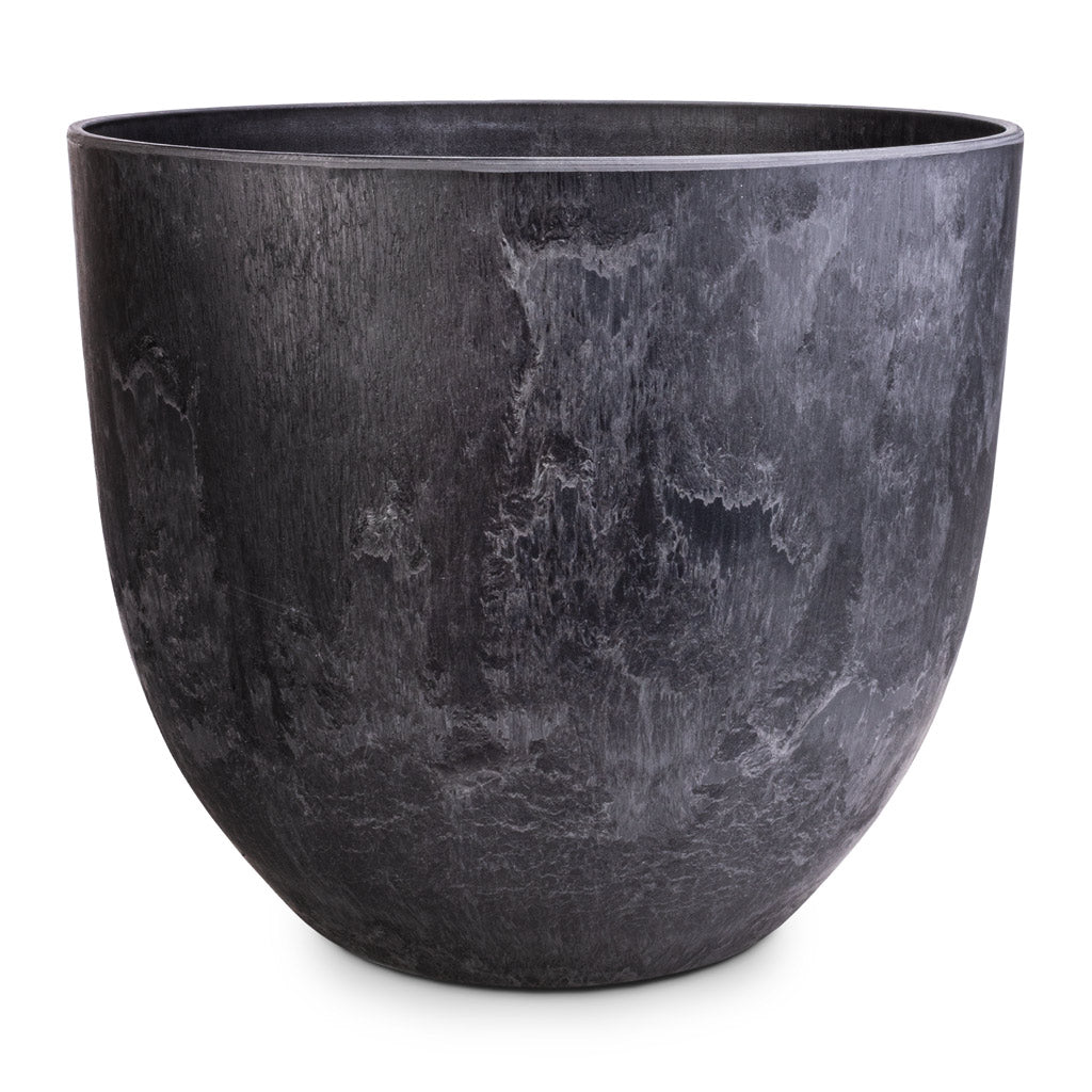 Bola Artstone Plant Pot - Black - Medium