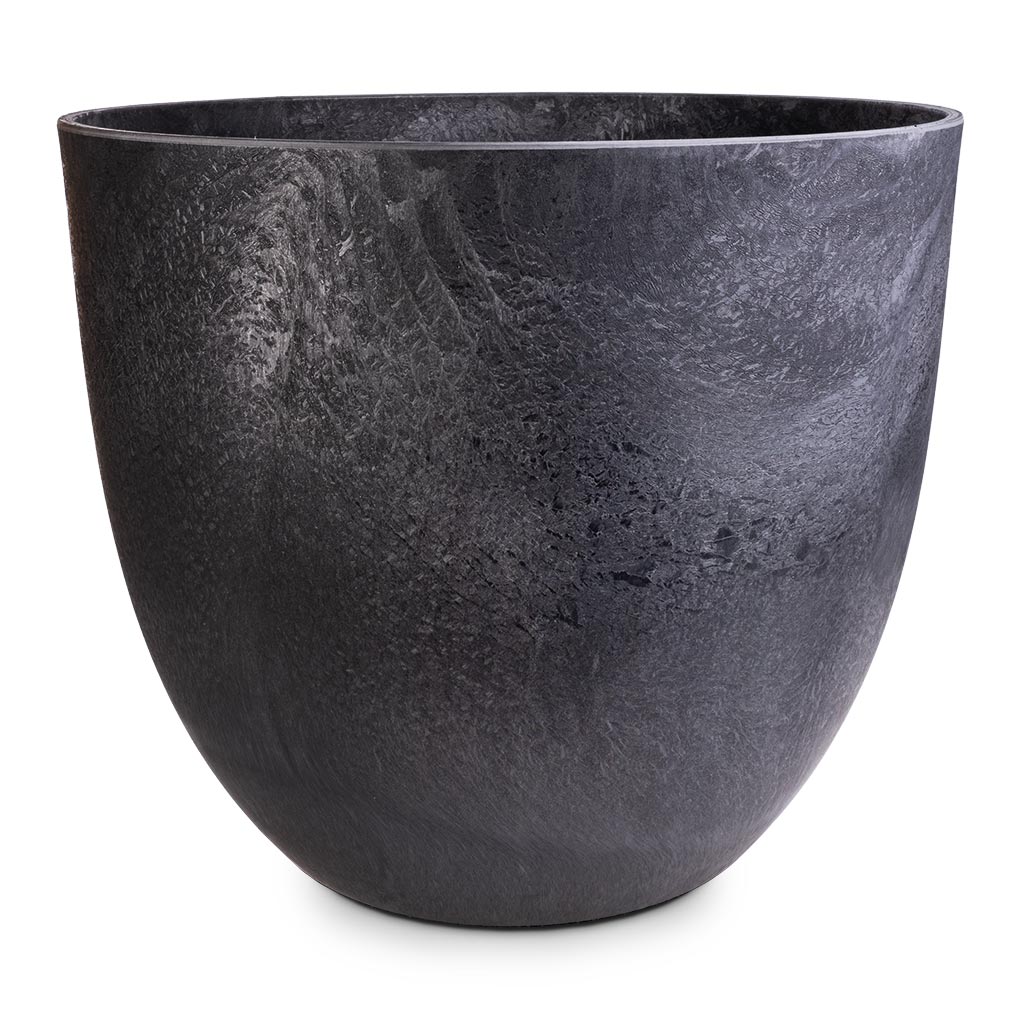 Bola Artstone Plant Pot - Black - Large