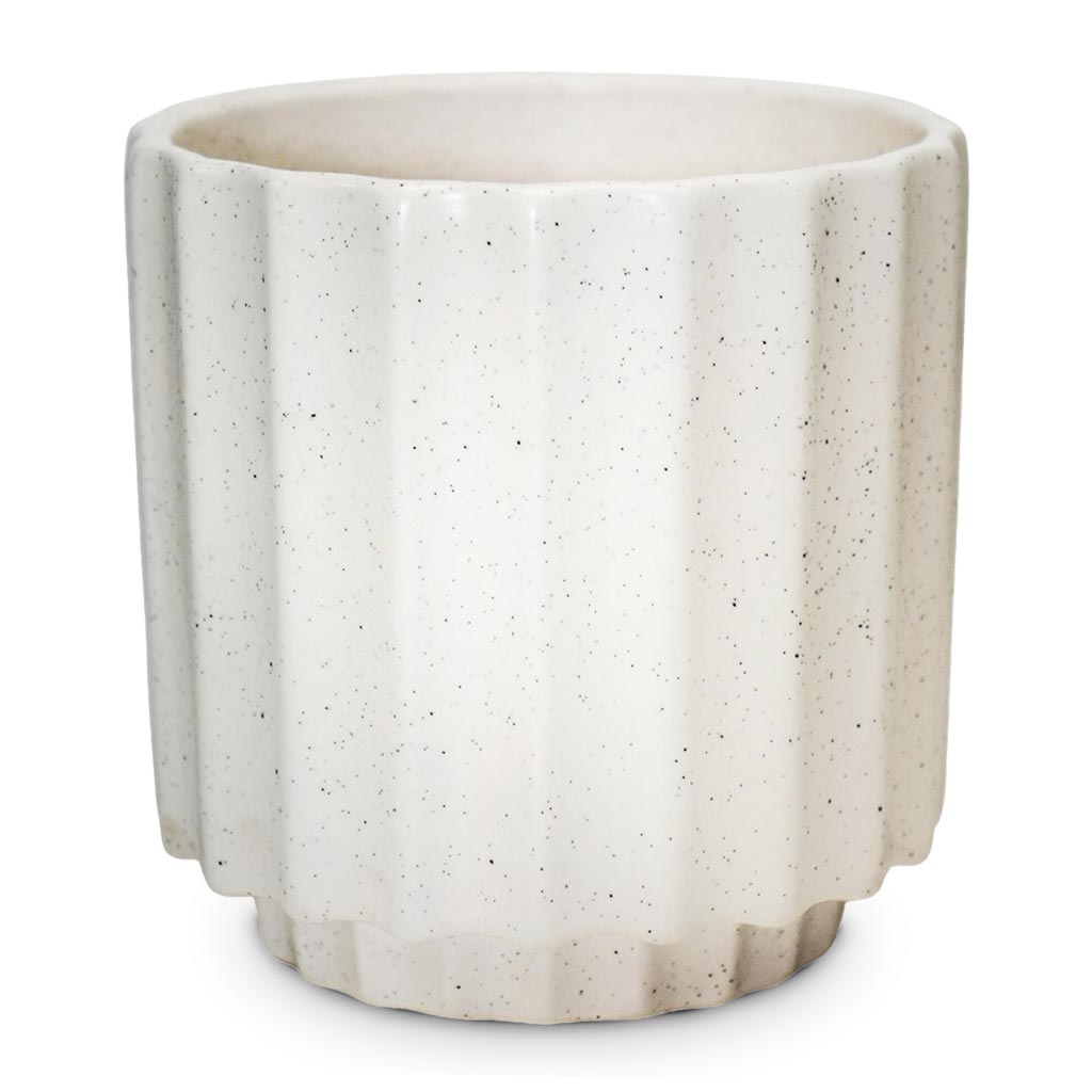 Bourton Scalloped Plant Pot - Ivory