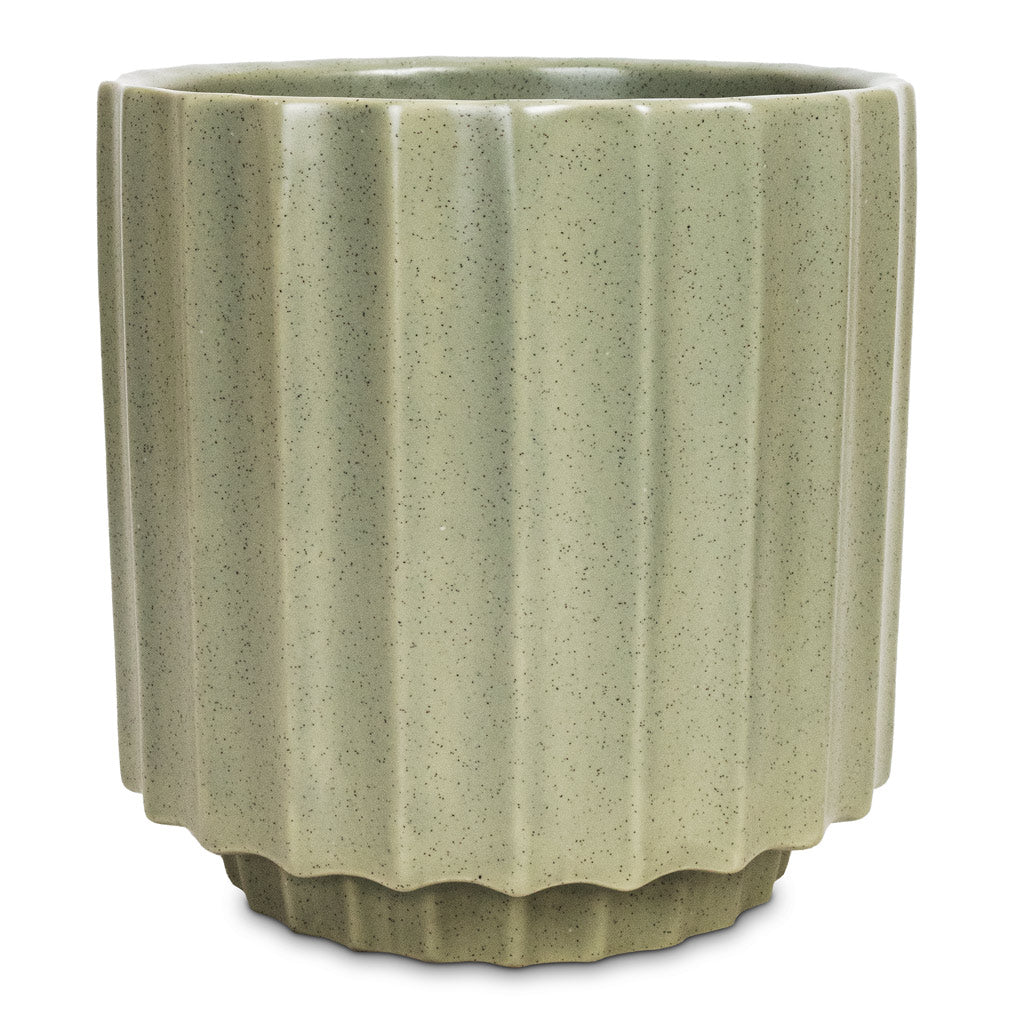 Bourton Scalloped Plant Pot - Sage