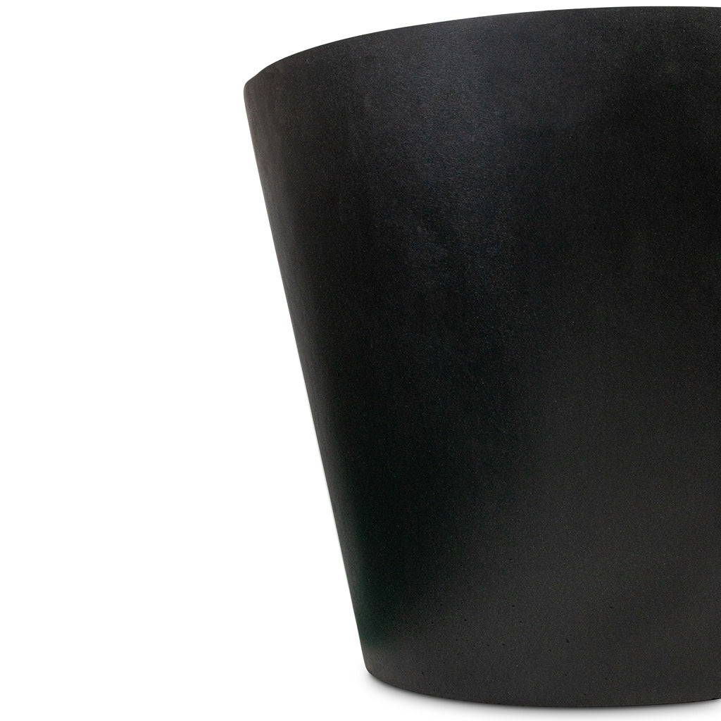 Bucket Natural Planter - Black Edge