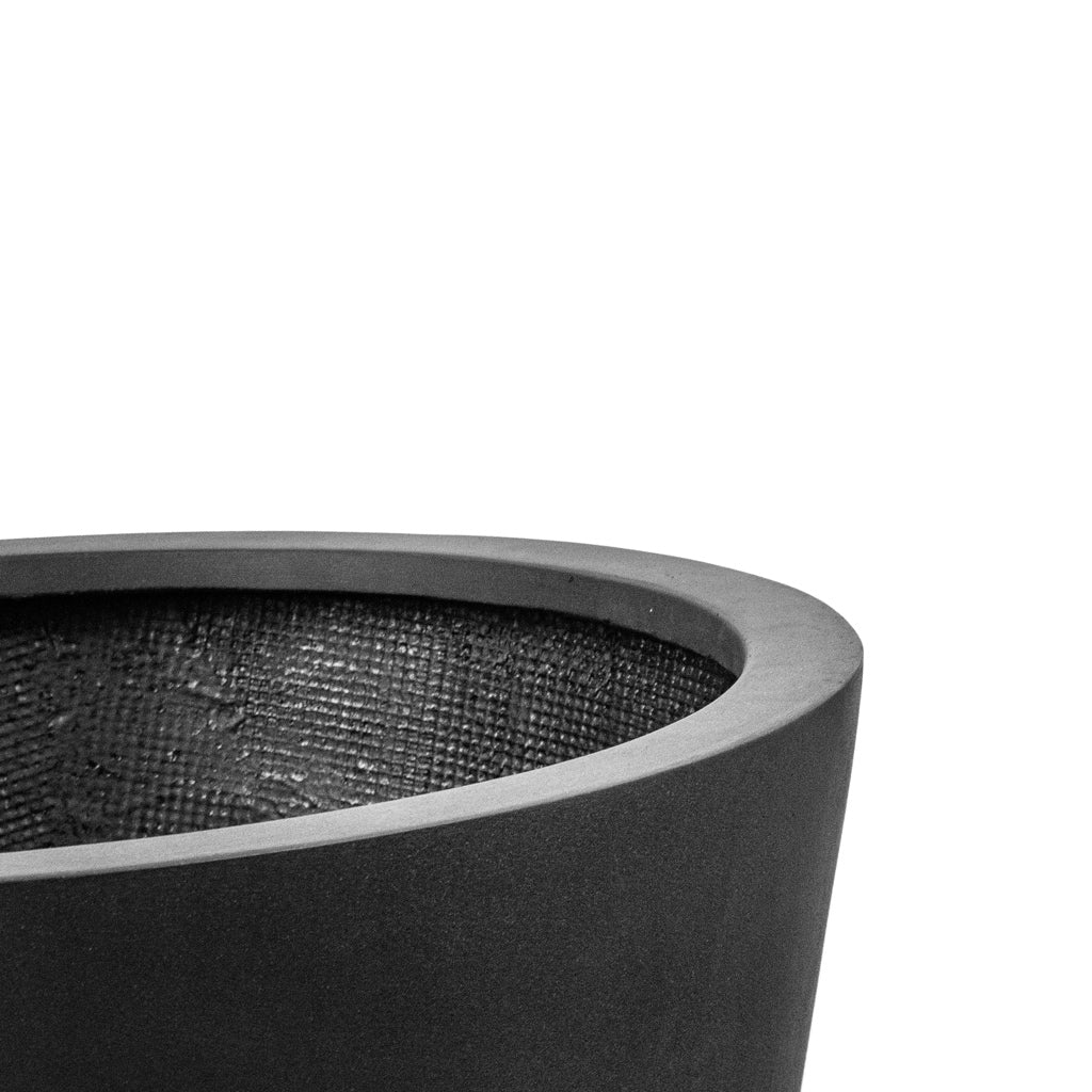 Bucket Natural Planter - Black Opening