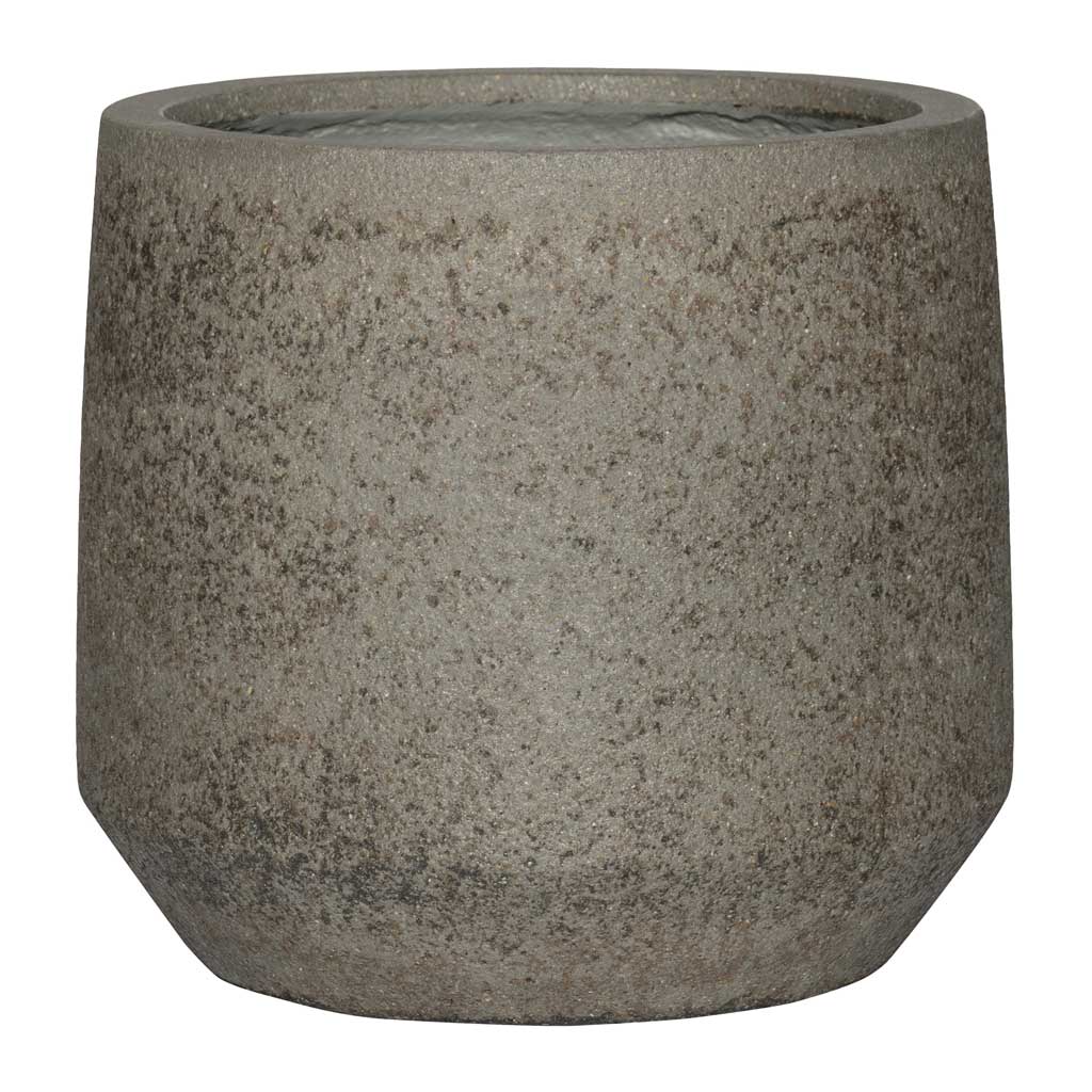 Cement &amp; Stone Harith Plant Pot - Granite Grey