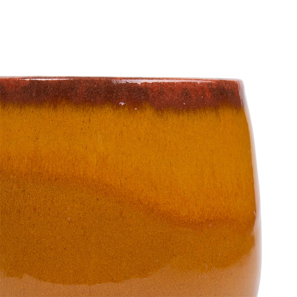 Charlotte Plant Pot - Spiced Ochre - Edge Detail
