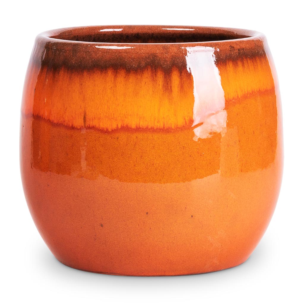 Charlotte Plant Pot - Orange - Quality Indoor Pots | Hortology - HORTOLOGY