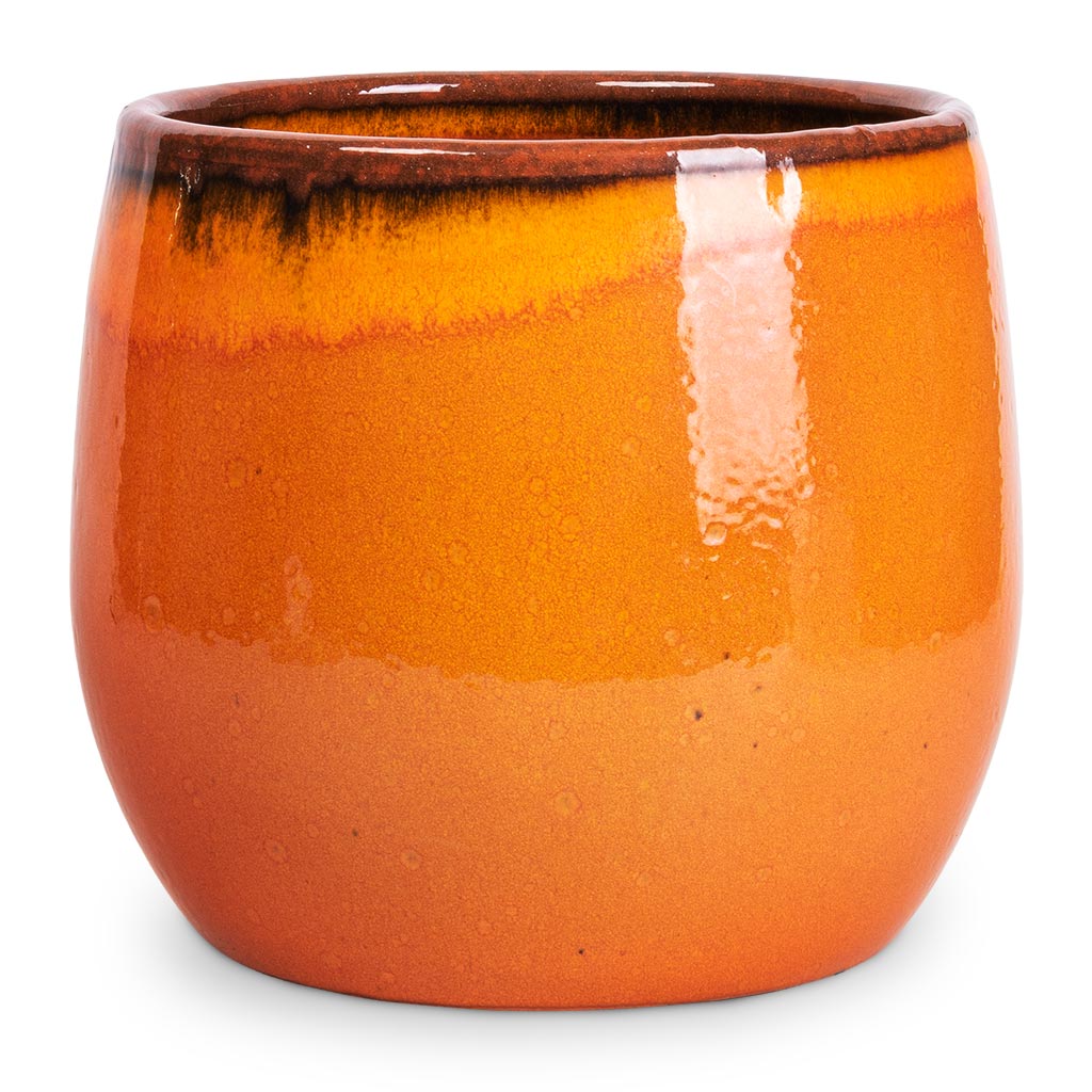 orange ceramic flower pots Charlotte Plant Pot - Orange - Quality Indoor Pots | Hortology