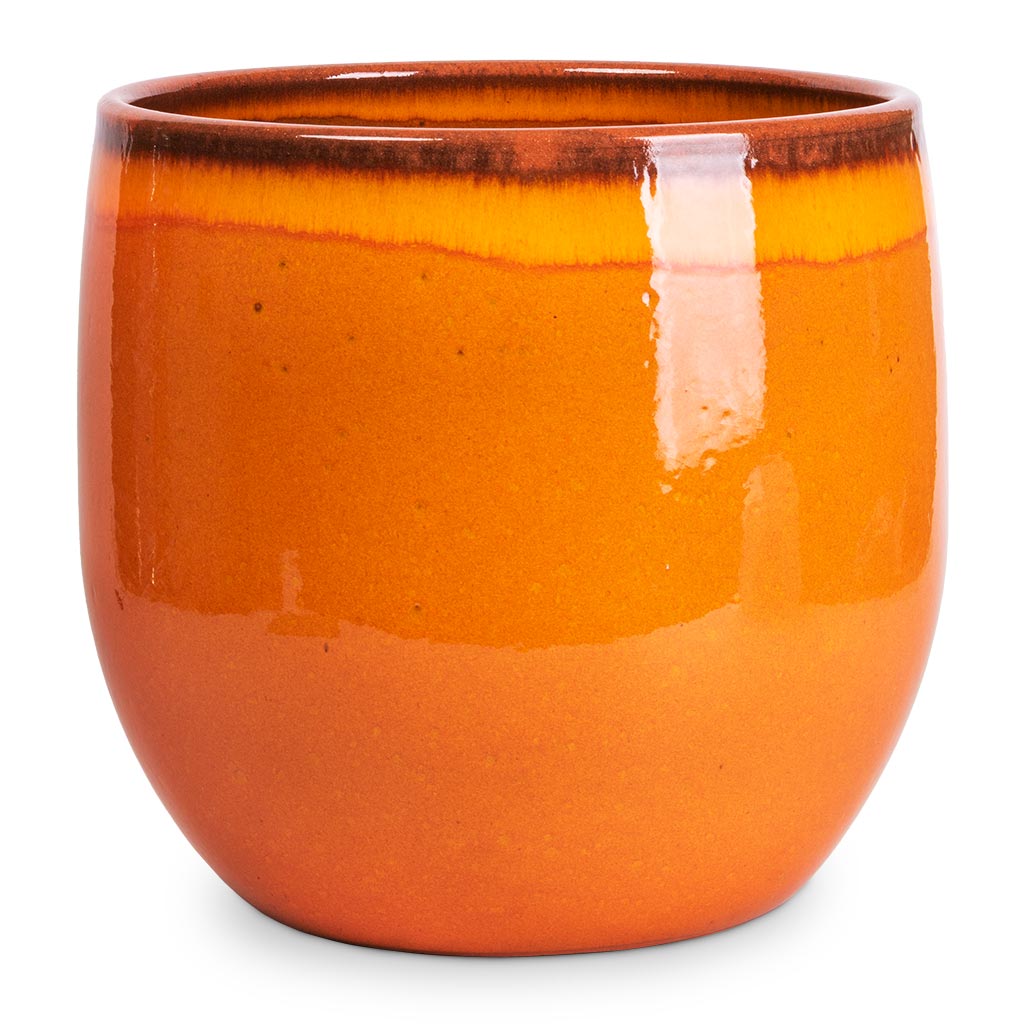 orange plant pot large Charlotte Plant Pot - Orange - Quality Indoor Pots | Hortology