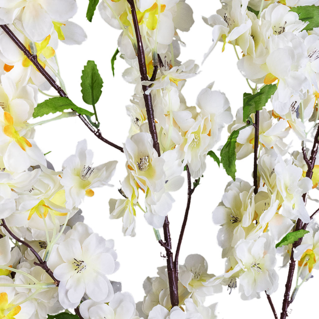 Cherry Blossom Tree White Artificial Close Up 