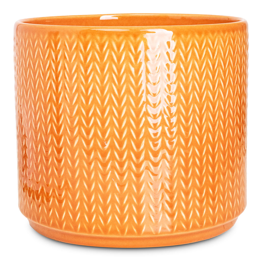 Chevron Pot Sienna - 19x17cm