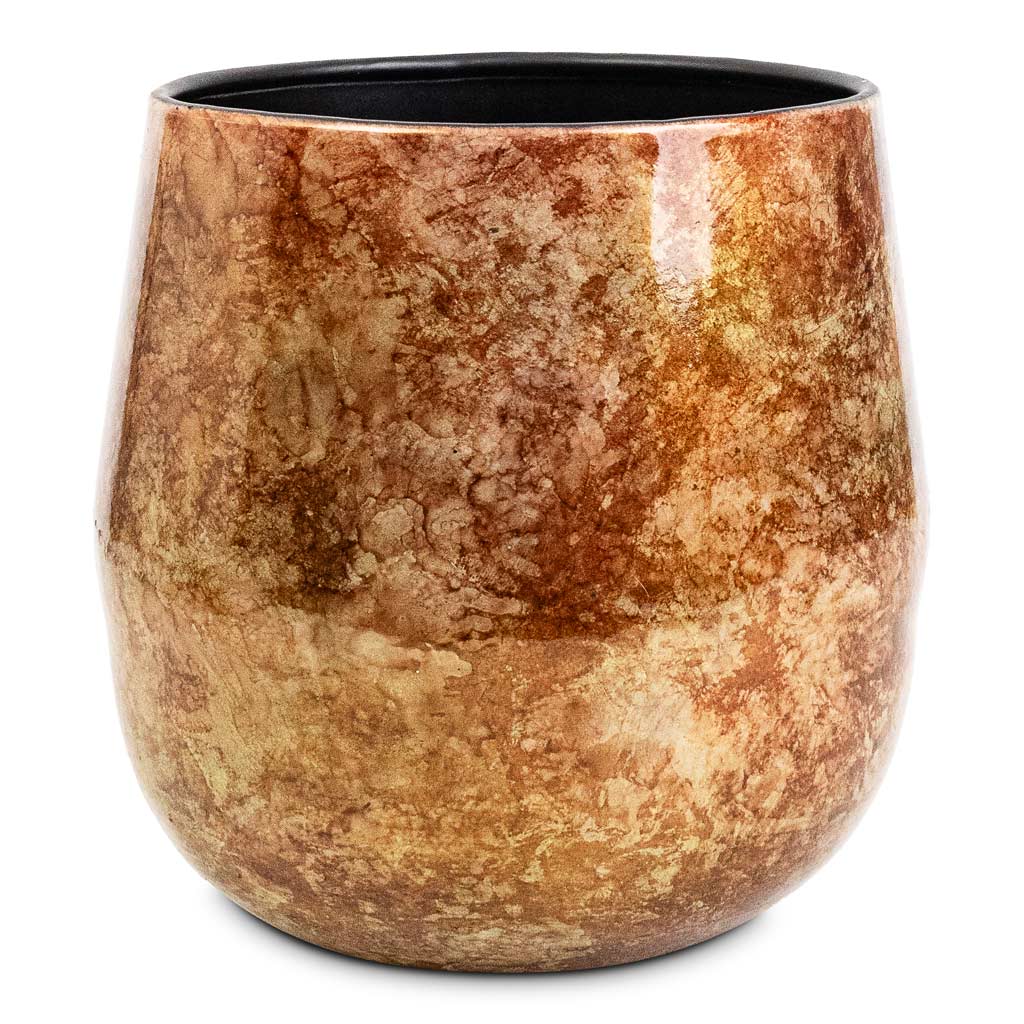 Cilia Metal Pot Latte Copper - 22x20cm