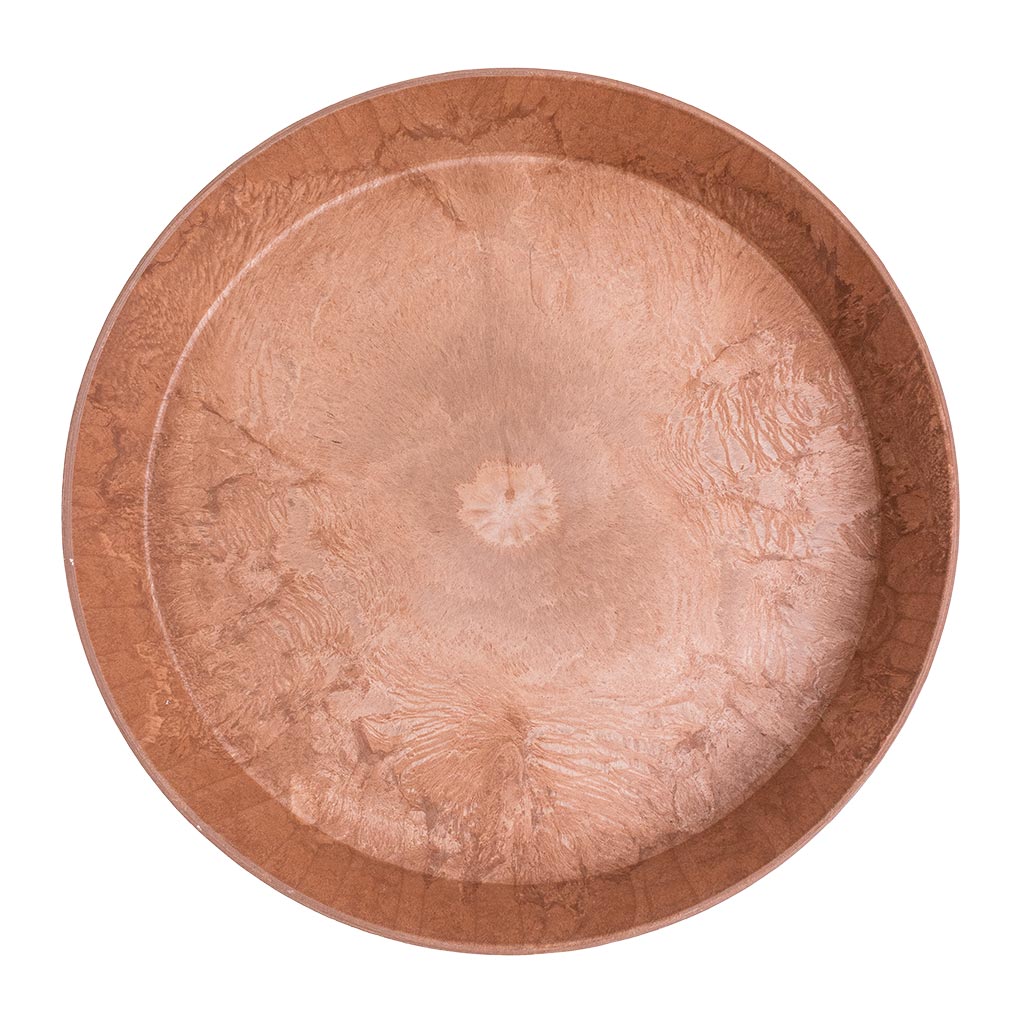 Claire Artstone Plant Pot Saucer - Oak - Small From Above