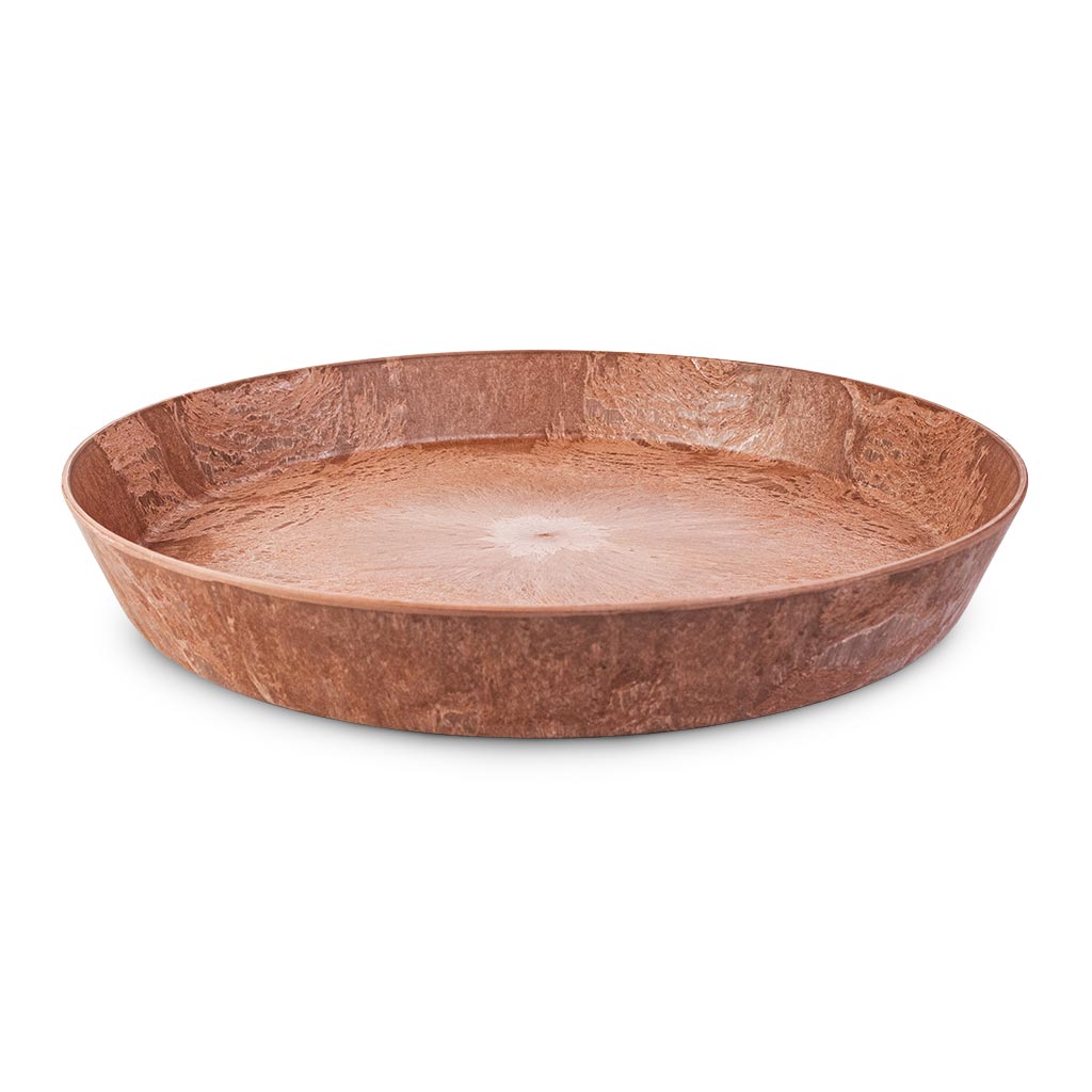 dish under plant pot Claire Artstone Flower Pot Saucer - Oak - Plant Saucers | Hortology