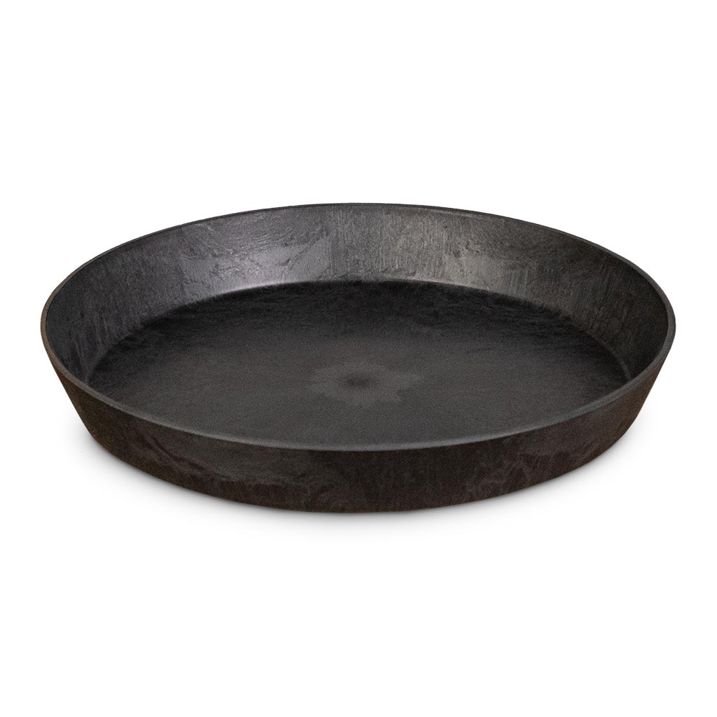 metal plant pot saucers Claire Artstone Flower Pot Saucer - Black - Plant Saucers | Hortology
