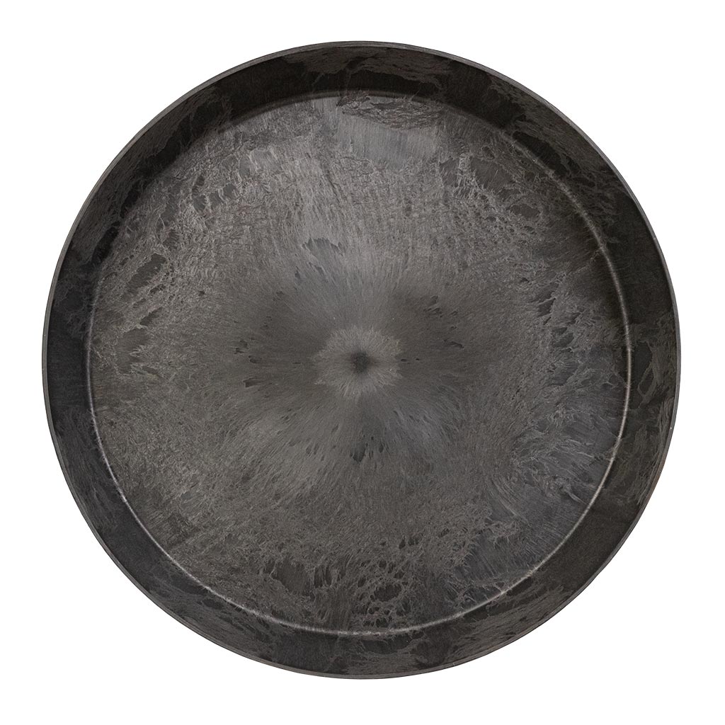 Claire Artstone Plant Pot Saucer - Black Top Down View