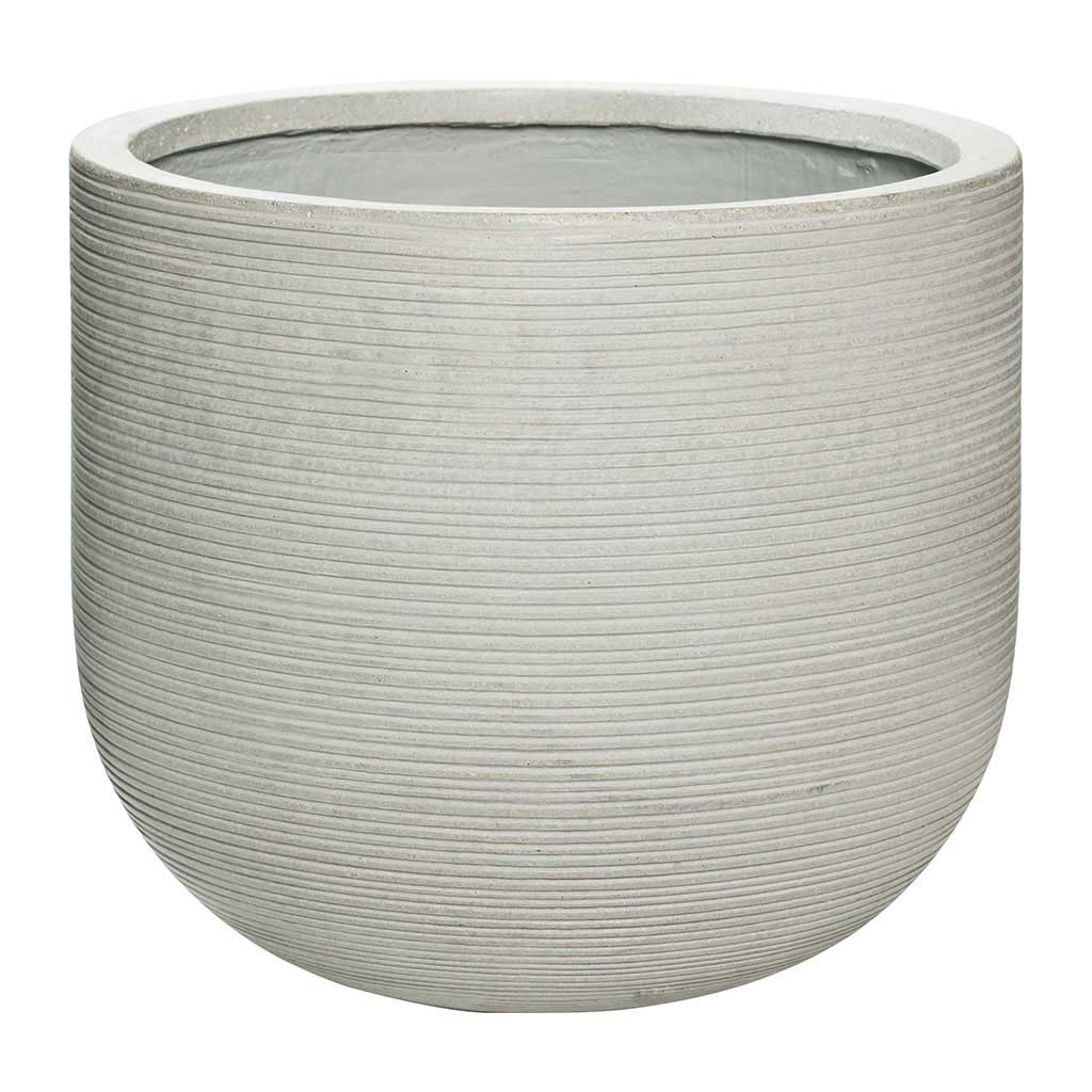 Cody Plant Pot - Ridged Cement XL