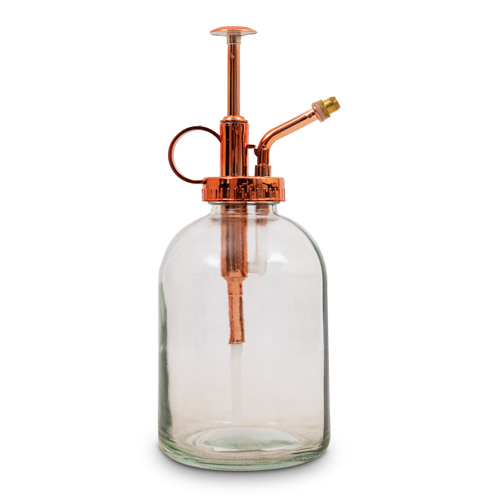 Atomiser Simple Clear Glass Copper Top Houseplant Atomiser | Hortology - HORTOLOGY