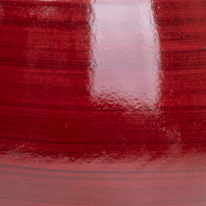 Cresta Plant Pot - Deep Red - Surface