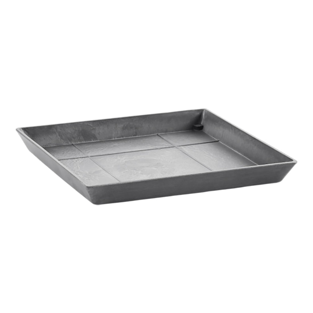 Cubed Plant Pot Saucer Grey 36x36x4cm