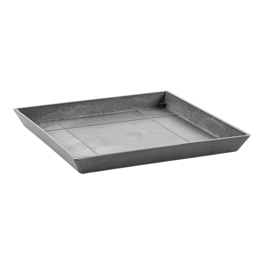 Cubed Plant Pot Saucer Grey 43x43x4cm