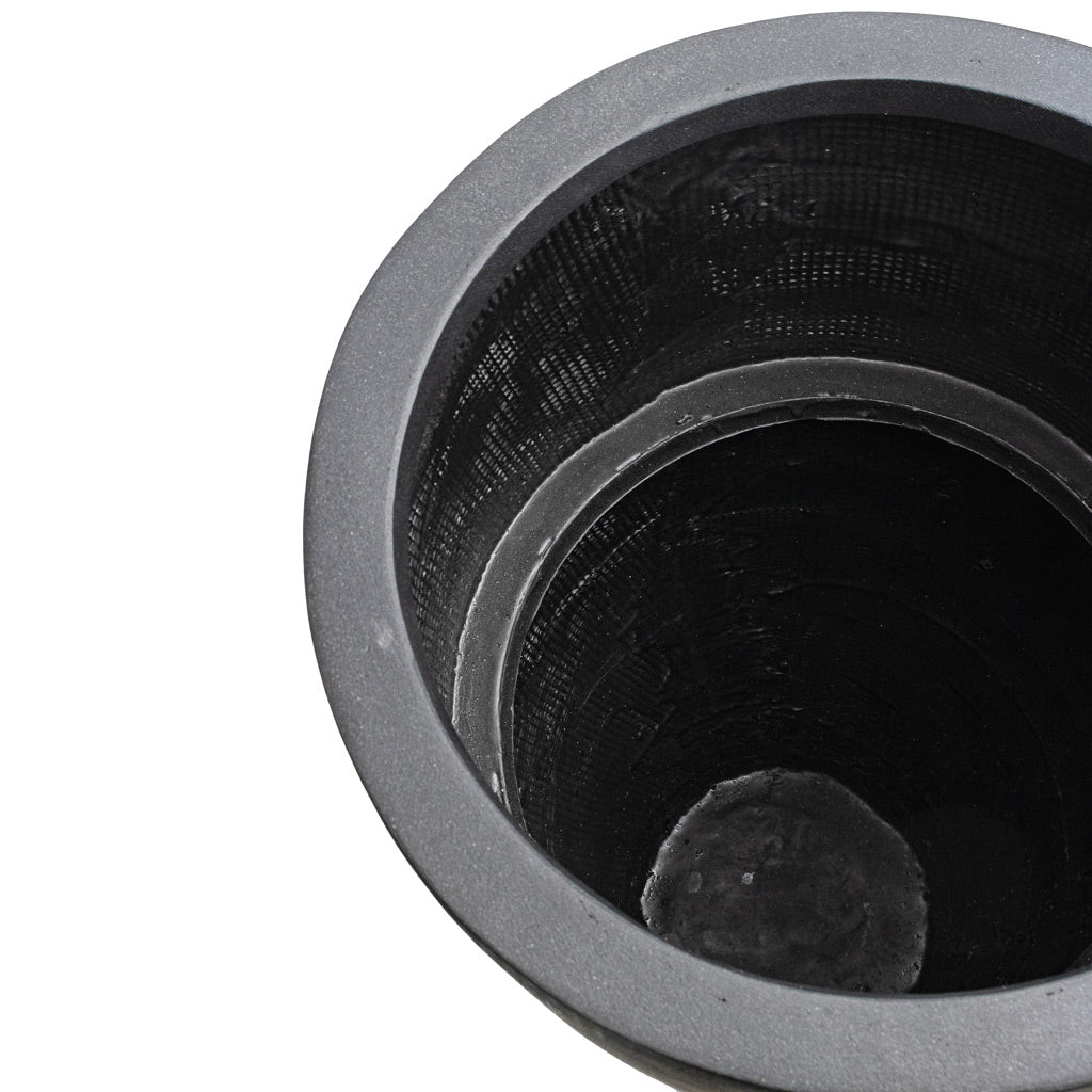 Dax Natural Tall Planter - Black