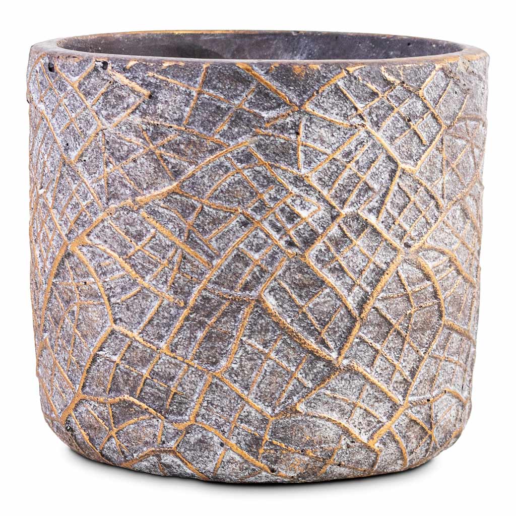 Denzel Pot Shiny Concrete 14x13cm