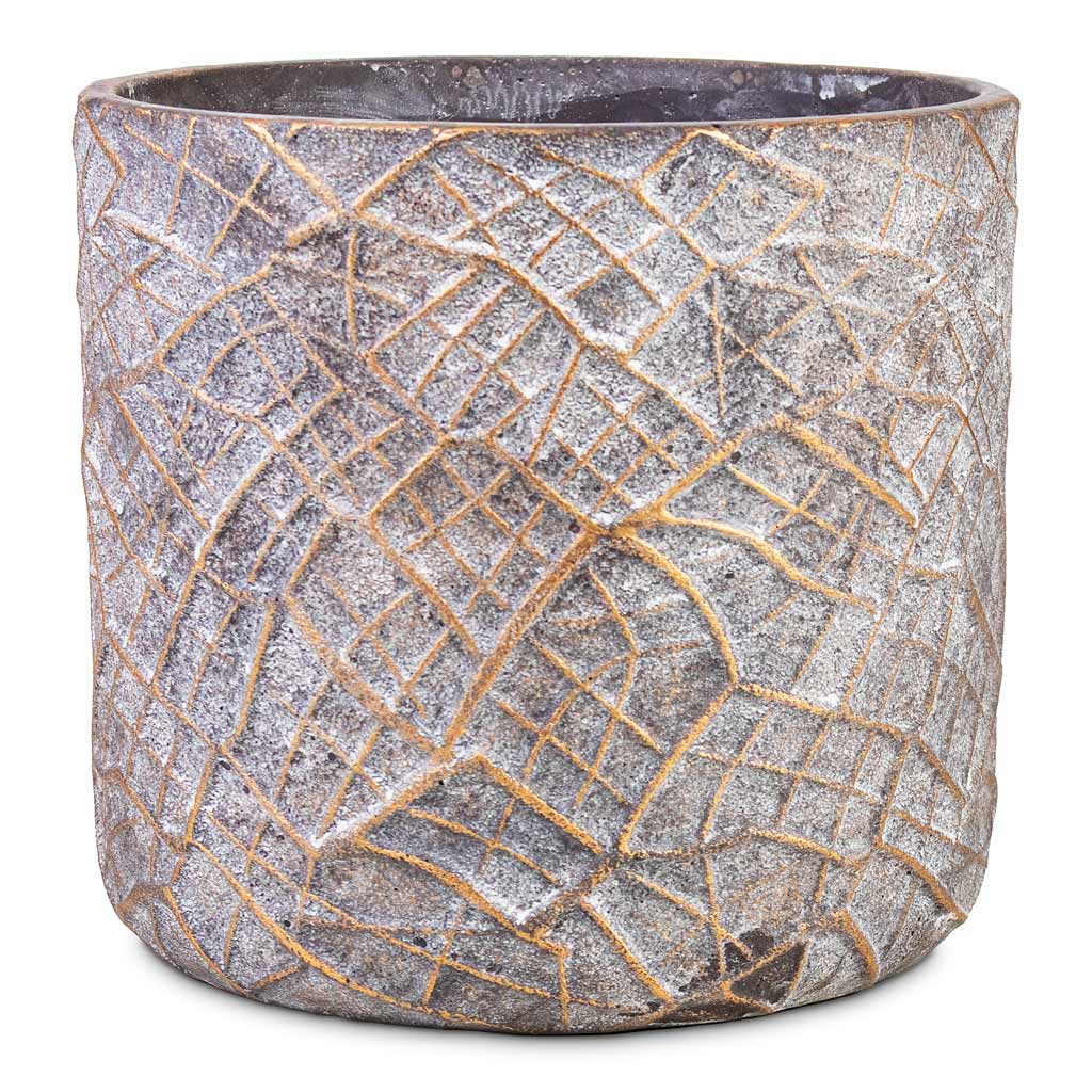 Denzel Pot Shiny Concrete 24x22cm