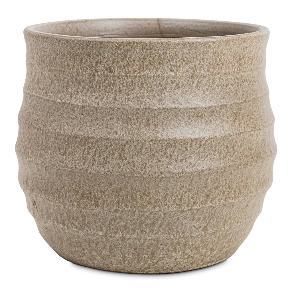 Devon Pot Olive Honeycomb 19x18cm