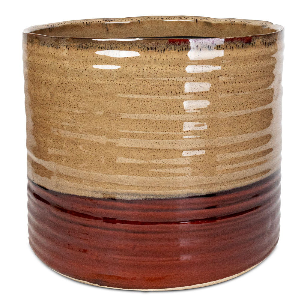 Didi Plant Pot - Rustic Red Dip - 25 x 21cm