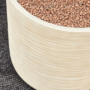 Dune Cylinder Planter - Oat & Hydrogranule Expanded Clay Pebbles