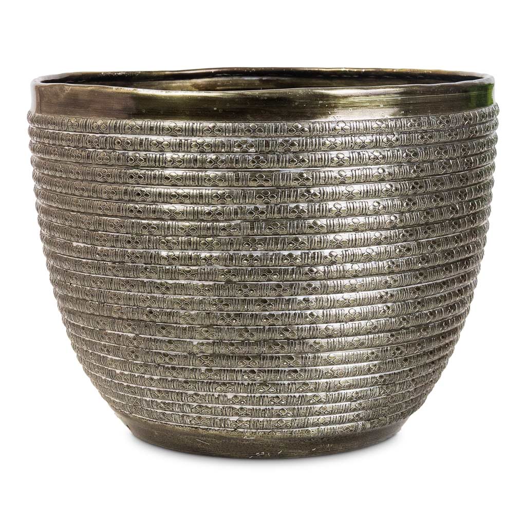 Elise Metal Pot Green - 21x16cm