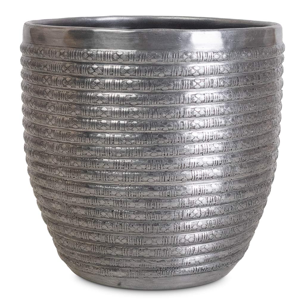 large metal plant pots uk Elise Metal Plant Pot - Lead - Quality Plant Pots
